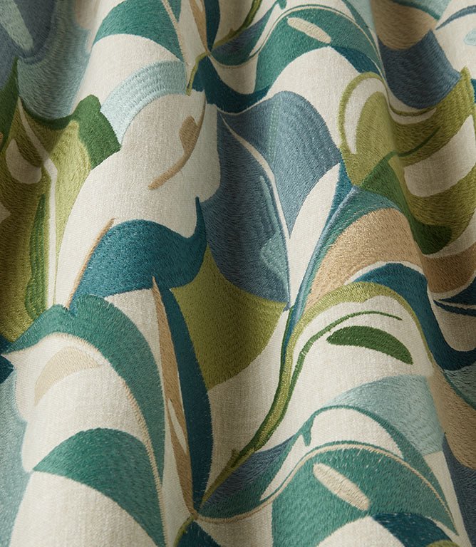 Artisan Leaf Fabric / Aquarelle - Just Fabrics