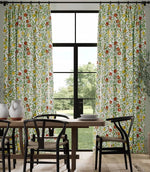 Fruit Fabric / Leaf Green / Madder - Just Fabrics