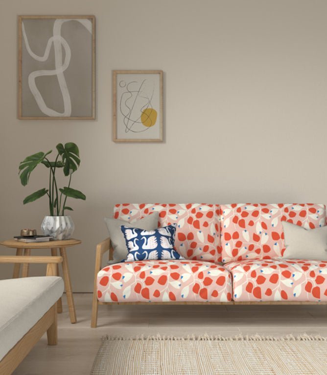 Rosehip Fabric / Milkshake / Poppy - Just Fabrics