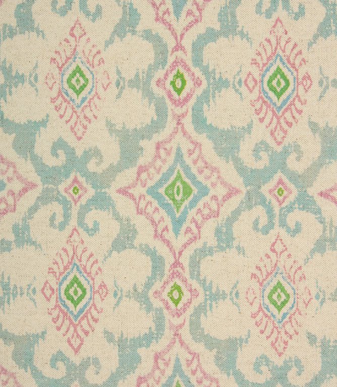 Daria Wide Fabric / Duck Egg / Soft Pink - Just Fabrics