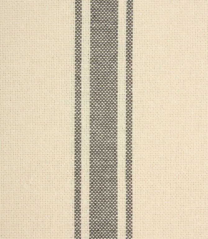 St Agnes Wide Stripe Fabric / Grey - Just Fabrics