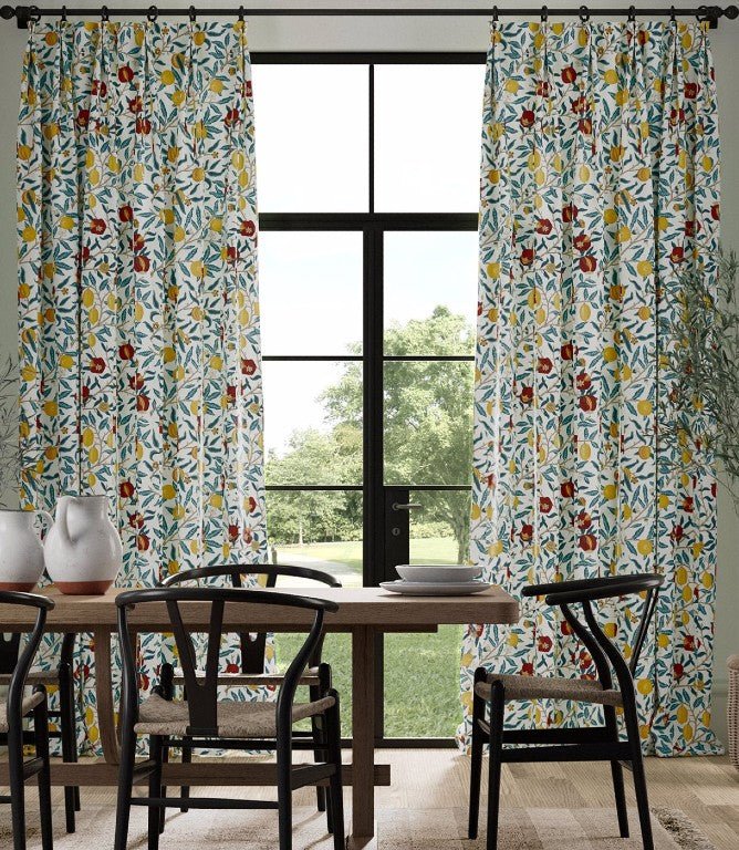 Fruit Fabric / Green Indigo / Madder - Just Fabrics