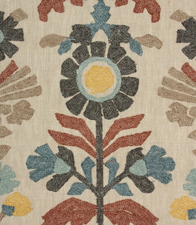 Meadow Blooms Fabric / Cinnamon - Just Fabrics