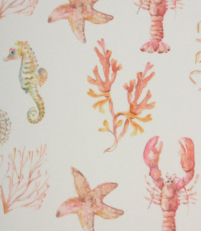 Oceanic Treasures Outdoor Fabric / Coral - Just Fabrics