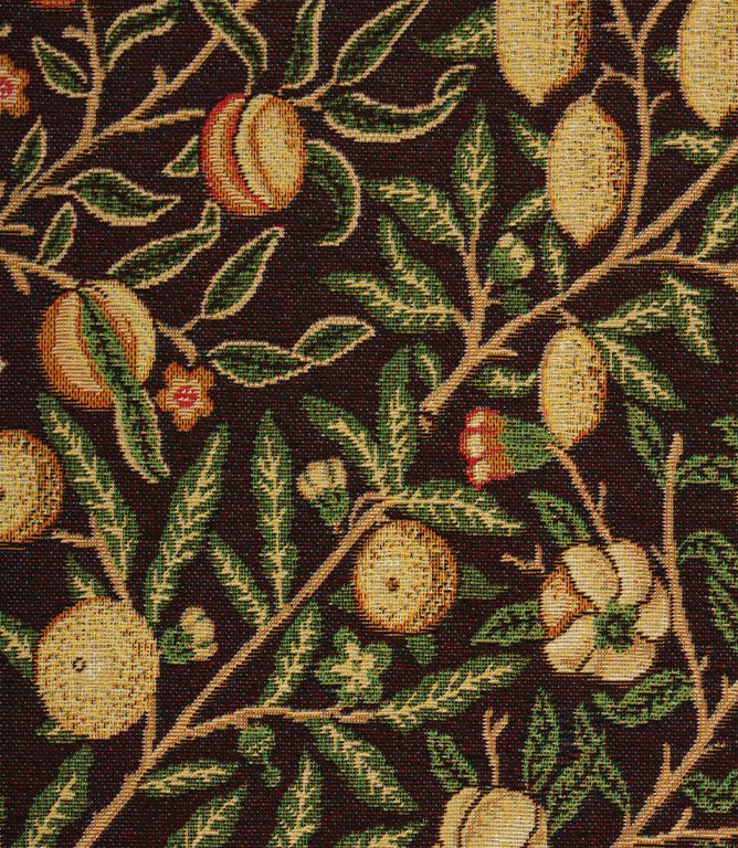 Pomegranate Tapestry Fabric / Ebony - Just Fabrics