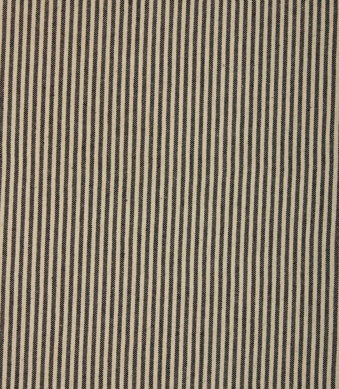 Aldsworth Ticking Fabric / Noir - Just Fabrics