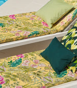 Botanical Outdoor Fabric / Yellow - Just Fabrics