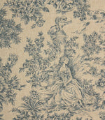 Zen Toile Linen Fabric / Marine - Just Fabrics