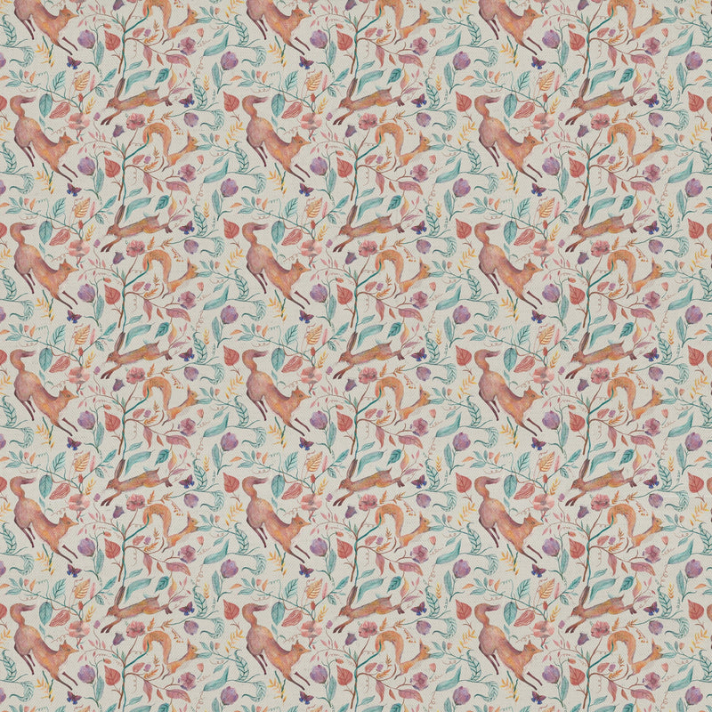 Leaping Into The Fauna Fabric / Dawn - Just Fabrics