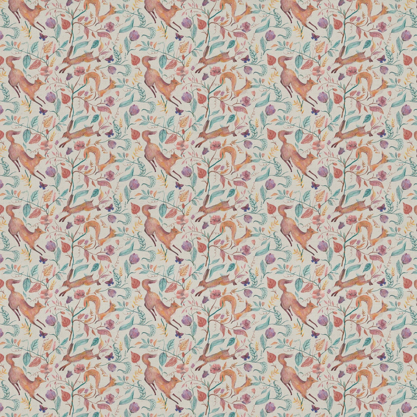 Leaping Into The Fauna Fabric / Dawn - Just Fabrics