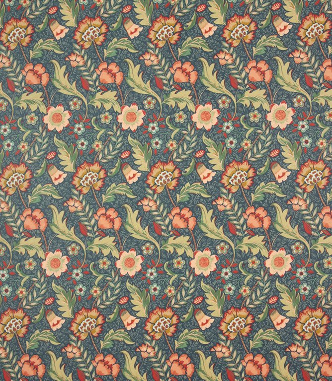 Morris Matt PVC Fabric / Navy - Just Fabrics