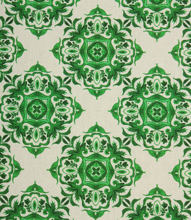 Trellis Bloom Outdoor Fabric / Green - Just Fabrics