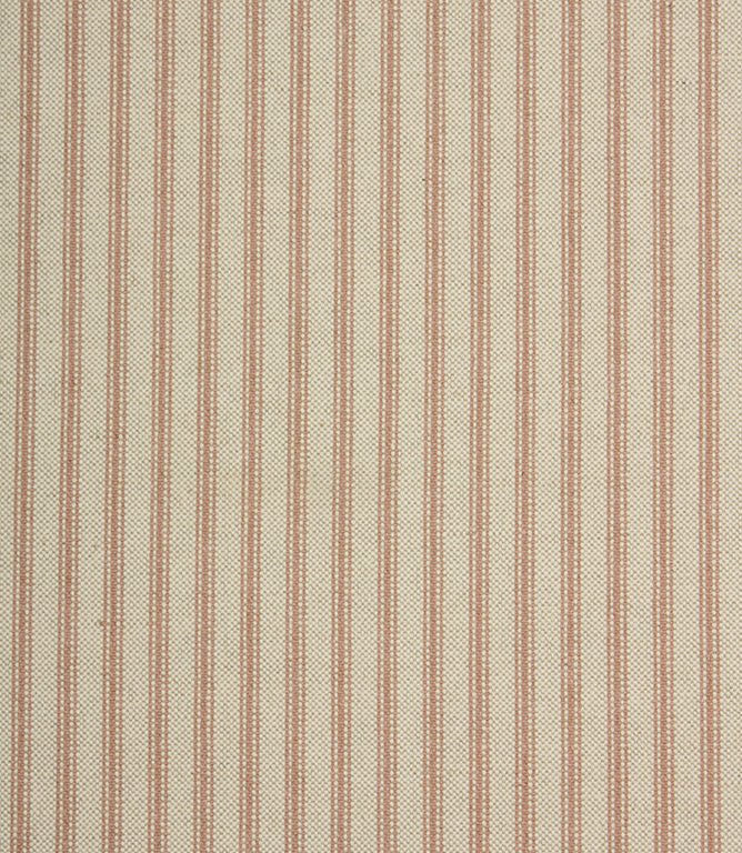 JF Linen Ticking Fabric / Pink - Just Fabrics