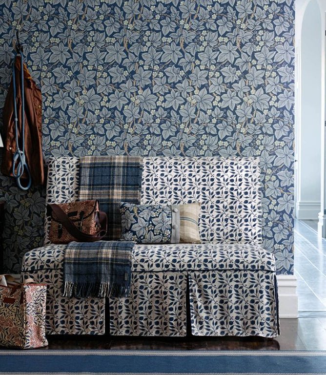 Rosehip Fabric / Indigo - Just Fabrics