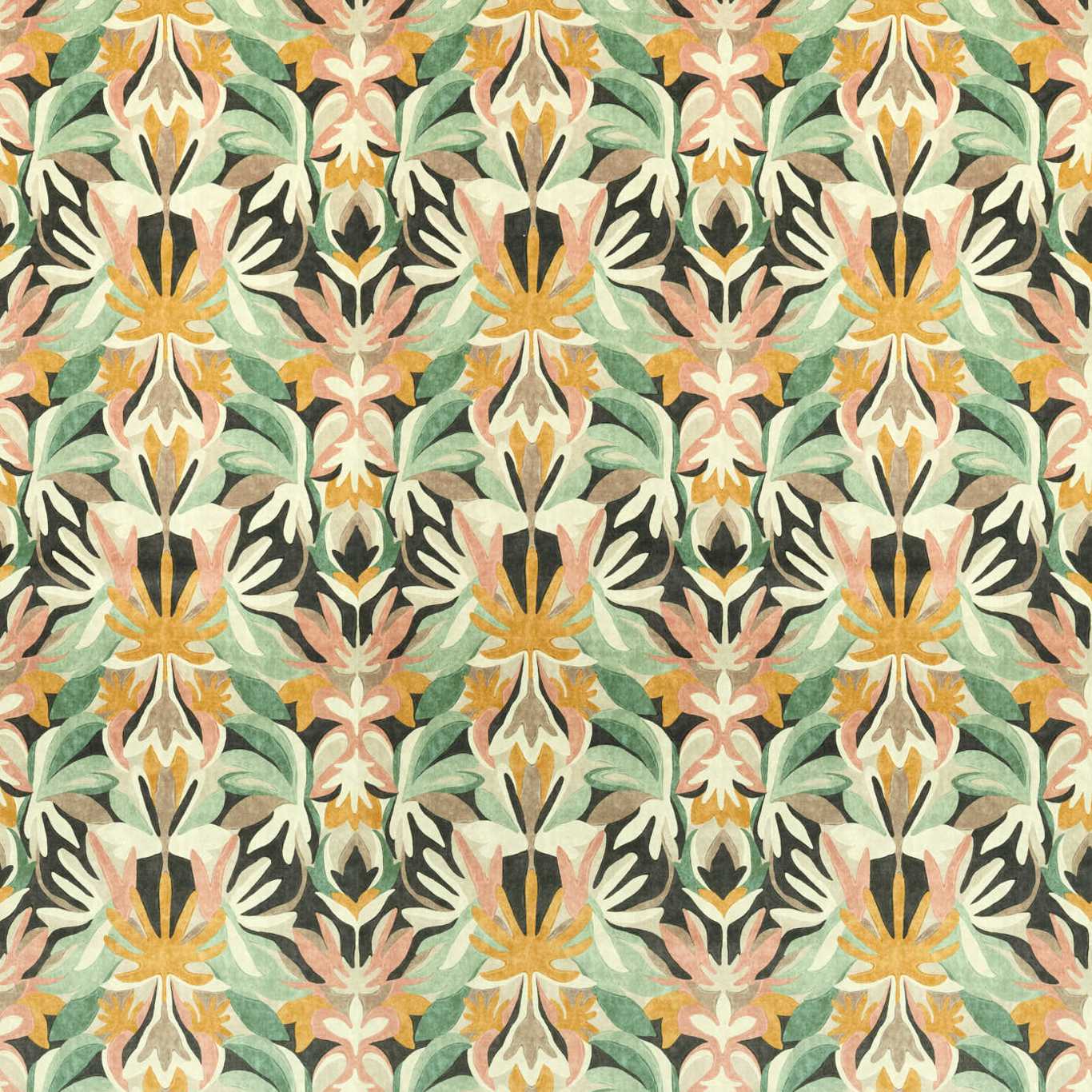 Melora Fabric / Positano / Succulent / Amber Light - Just Fabrics