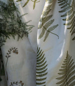 Fern Embroidery Fabric / Moss - Just Fabrics