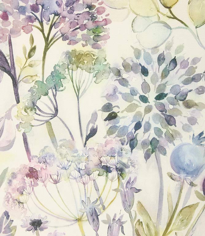 Country Hedgerow Fabric / Lilac Cream - Just Fabrics