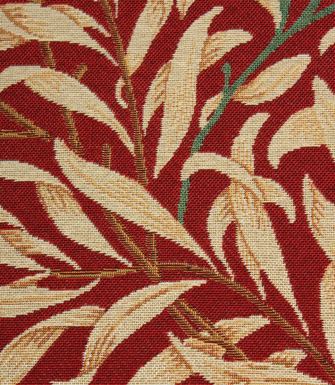 Willow Bough Tapestry Fabric / Crimson - Just Fabrics