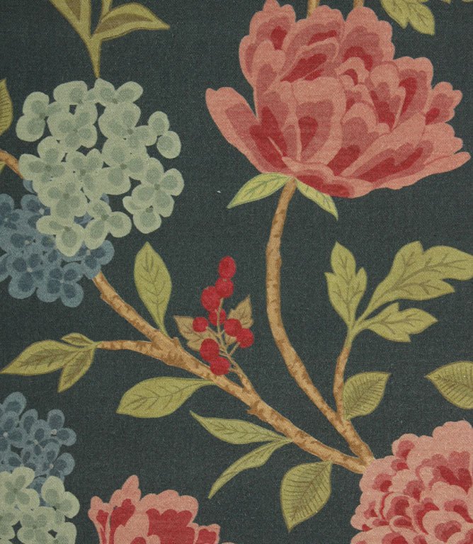 Mia Fabric / Navy - Just Fabrics