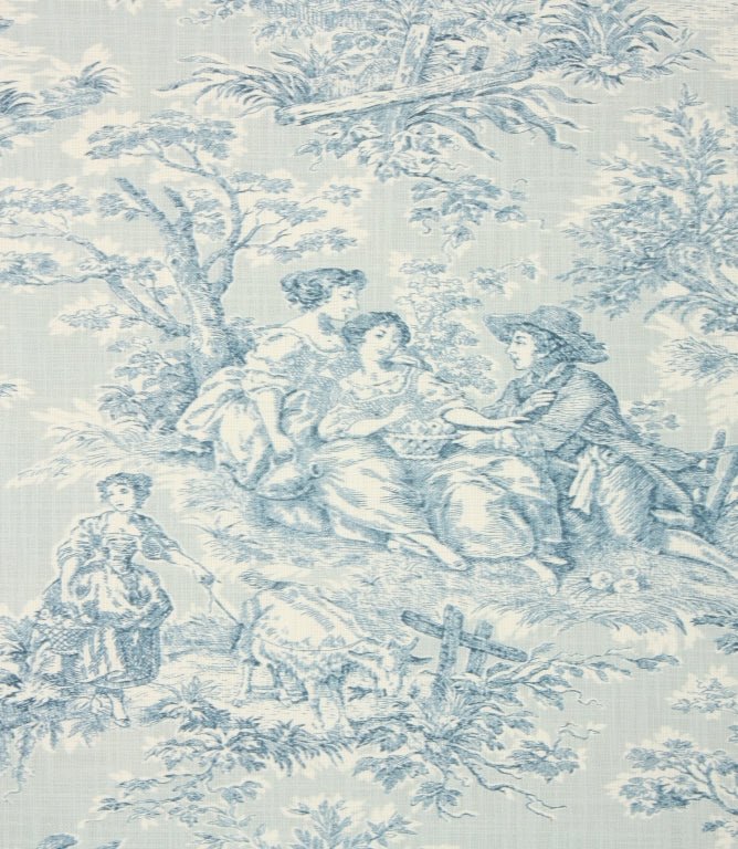 Esme Toile Fabric / Wedgewood - Just Fabrics