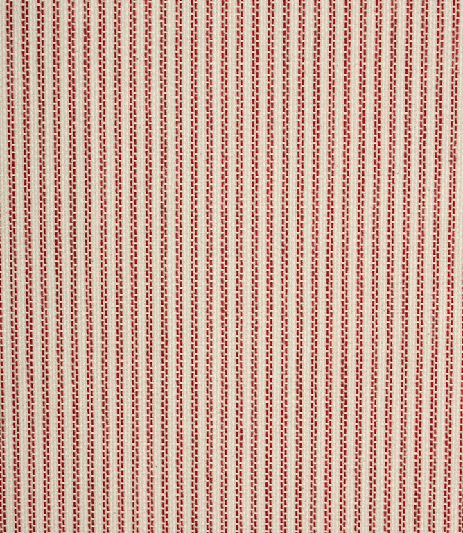 Highbury Stripe Fabric / Red - Just Fabrics