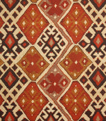 JF Kilim Acrylic Tablecloth Fabric / Rust - Just Fabrics