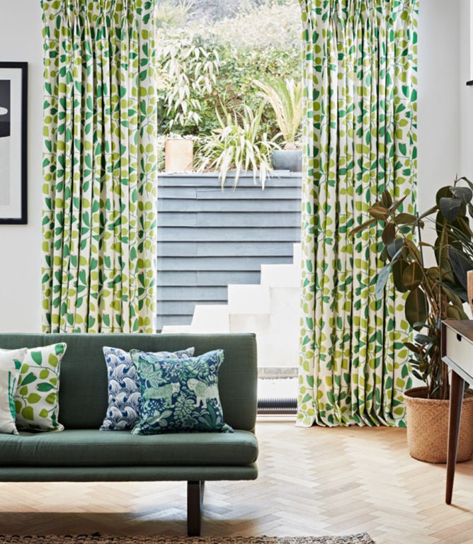 Rosehip Fabric / Mint Leaf / Zest - Just Fabrics