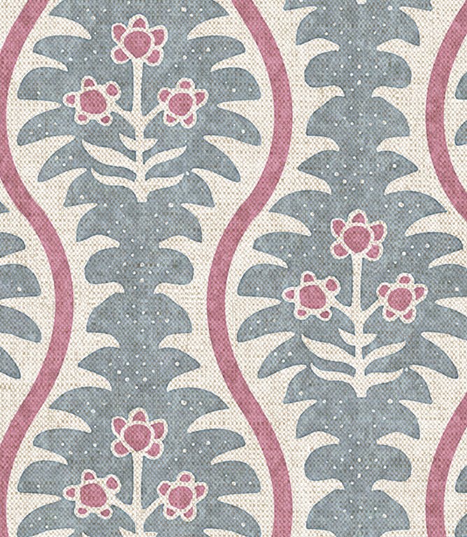 Elbury Vine Fabric / Berry - Just Fabrics