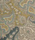 Paisley Garden Fabric / Duck Egg / Indigo - Just Fabrics
