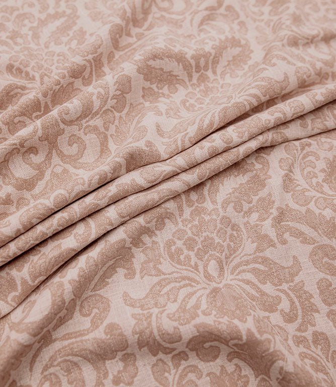 Hazel Damask Fabric / Blush - Just Fabrics