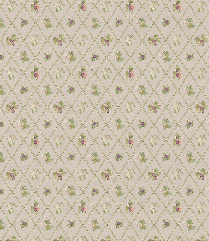 Fig Trellis Fabric / Taupe - Just Fabrics