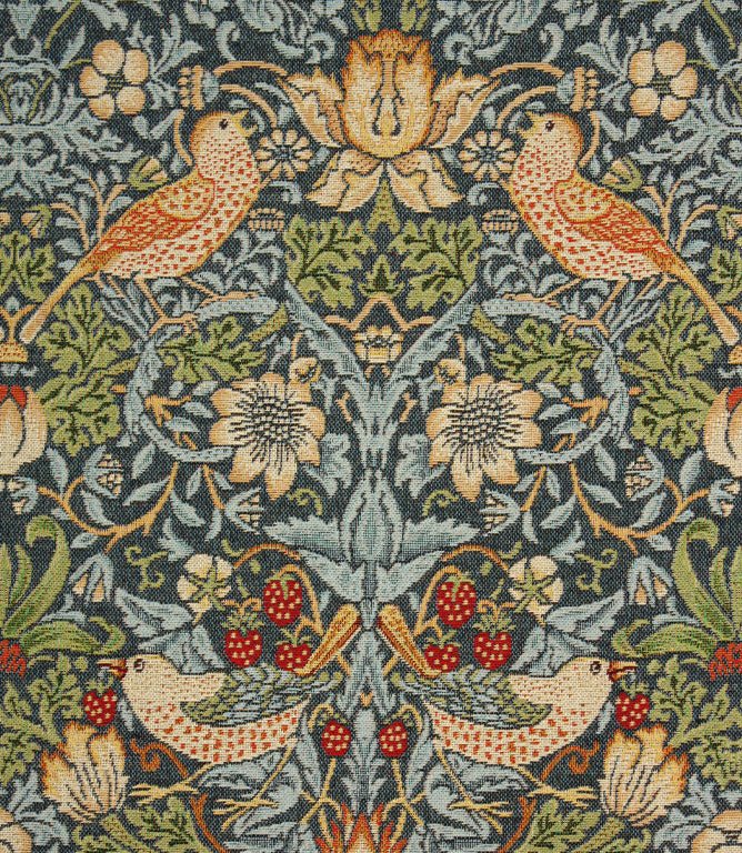 Strawberry Thief Tapestry Fabric / Navy - Just Fabrics