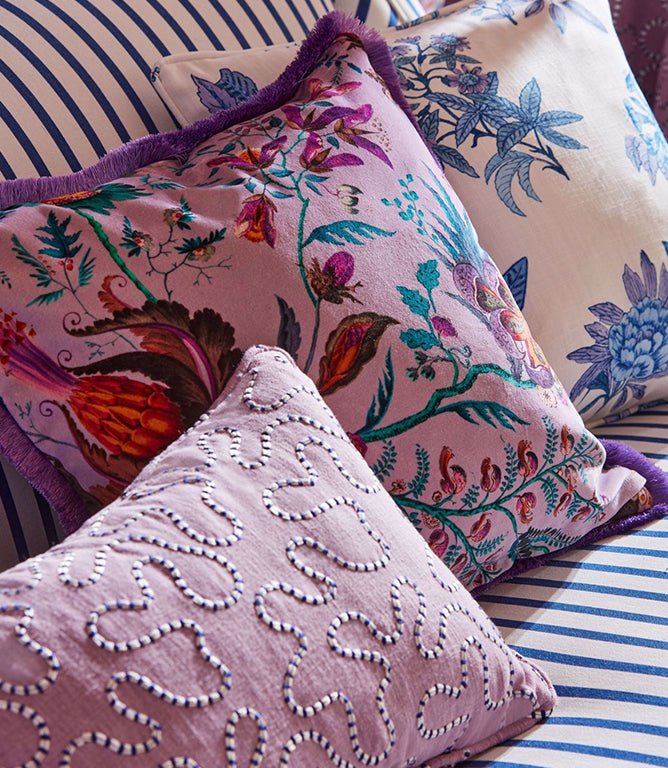 Wonderland Floral Fabric / Amethyst / Lapis / Ruby - Just Fabrics