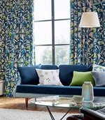 Noukku Fabric / Mist / Kiwi / Midnight - Just Fabrics