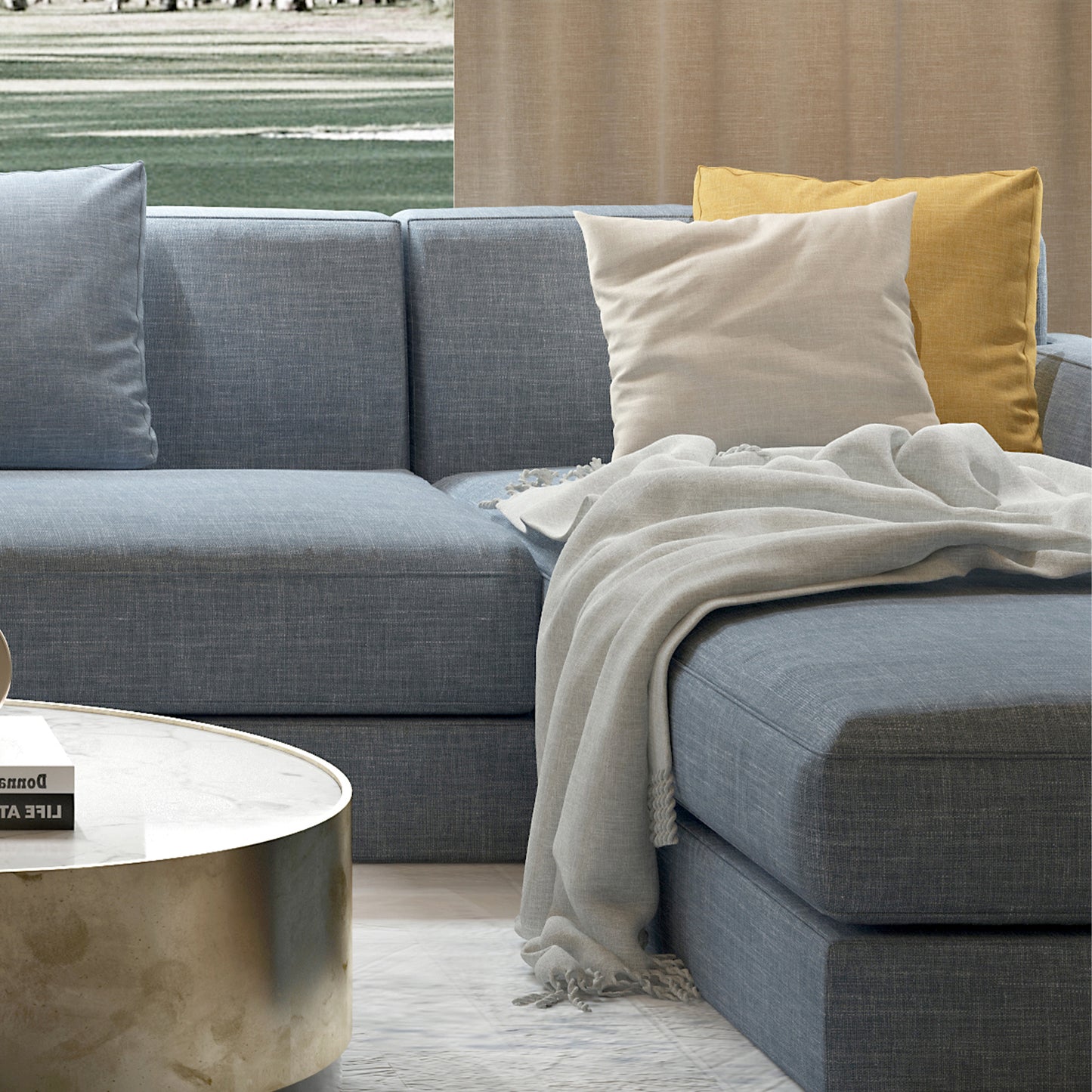 Hearthstone Fabric / Buttermilk - Just Fabrics