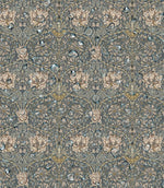 Honeysuckle Oilcloth Fabric / Steel - Just Fabrics