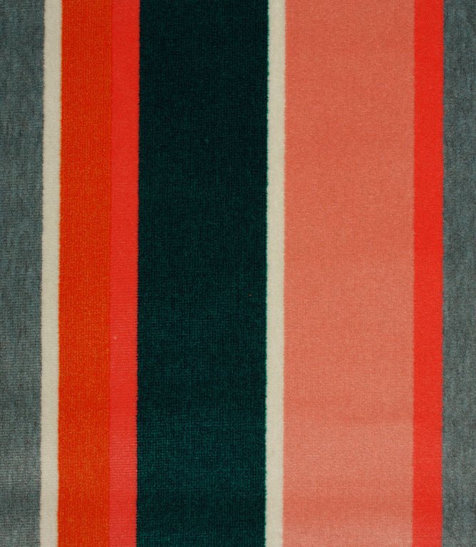 Velvet Stripe Outdoor Fabric / Multi - Just Fabrics