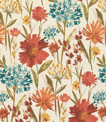 Fleur FR Upholstery Fabric / Ruby - Just Fabrics