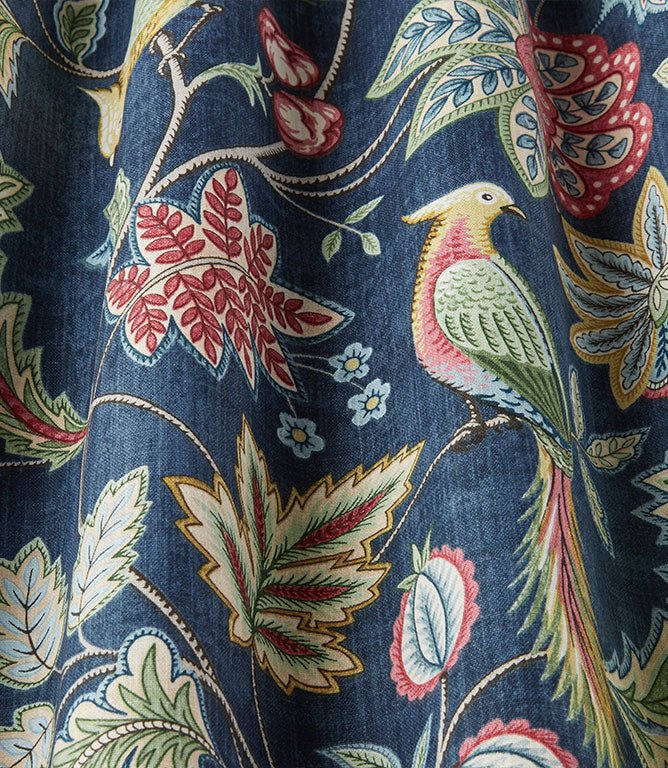 Chanterelle Fabric / Navy - Just Fabrics