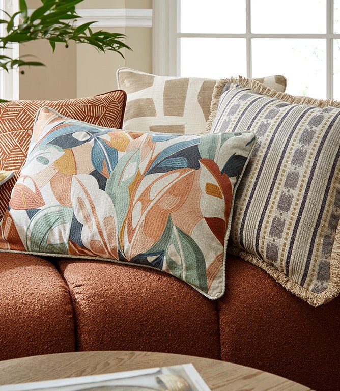 Artisan Leaf Fabric / Aquarelle - Just Fabrics