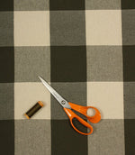 Aldsworth Chunky Check Fabric / Khaki - Just Fabrics