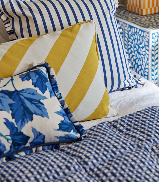 Ribbon Stripe Fabric / Lapis - Just Fabrics