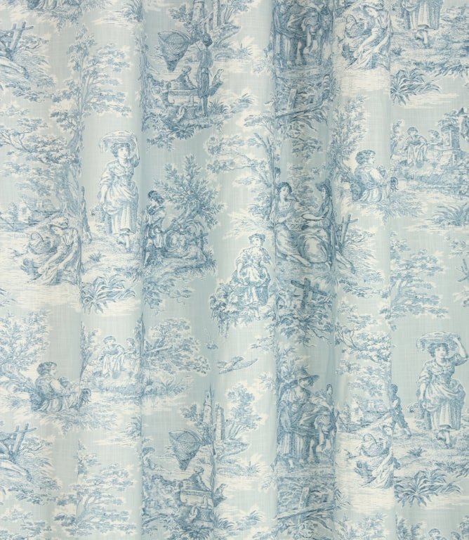 Esme Toile Fabric / Wedgewood - Just Fabrics