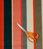 Velvet Stripe Outdoor Fabric / Multi - Just Fabrics