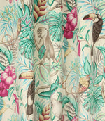 Rainforest Velvet Fabric / Aqua - Just Fabrics