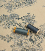 Chateau Toile Fabric / Blue - Just Fabrics