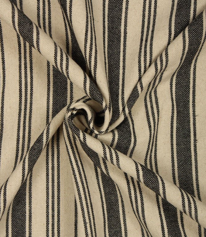 Aldsworth Stripe Fabric / Noir - Just Fabrics