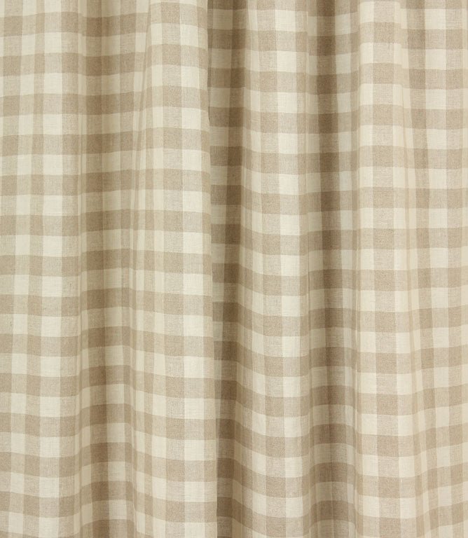 Cotswold Linen Check Fabric / Natural - Just Fabrics