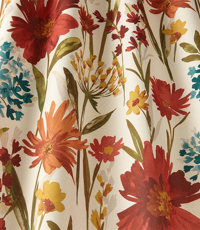 Fleur FR Fabric / Ruby - Just Fabrics