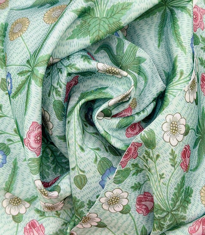 Daisy Outdoor Fabric / Duck Egg - Just Fabrics